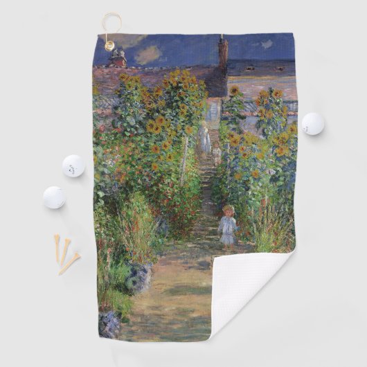 Serviette De Golf Monet Garden Vetheuil Impressionim Peinture (En situation)
