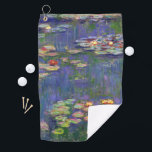 Serviette De Golf Monet Water Lilies Chef-d'oeuvre Peinture<br><div class="desc">Monet Water Lilies - Ce tableau Monet classique a été peint par Claude Monet en 1916. Il fait partie de sa célèbre collection de nénuphars où il peint dans son jardin à Giverney,  France. Un tableau de chef-d'oeuvre.</div>