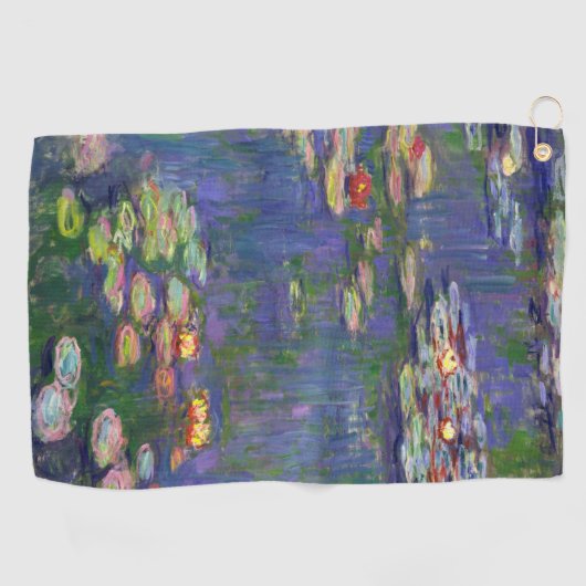 Serviette De Golf Monet Water Lilies Chef-d'oeuvre Peinture (Horizontal)