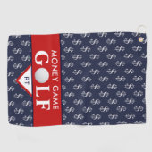 Serviette De Golf Money Game Golf avec votre Monogramme (Horizontal)