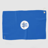 Serviette de golf Monogram avec nom et initiale (Horizontal)