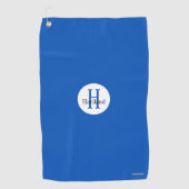Serviette de golf Monogram avec nom et initiale (Devant)