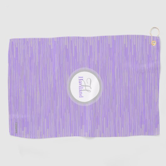 Serviette de golf Monogram avec nom et initiale (Horizontal)