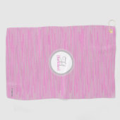Serviette de golf Monogram avec nom et initiale (Horizontal)