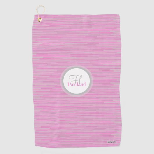 Serviette de golf Monogram avec nom et initiale (Devant)