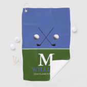 Serviette De Golf Monogram Green Golfer (En situation)