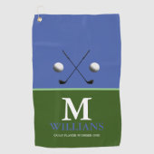 Serviette De Golf Monogram Green Golfer (Devant)