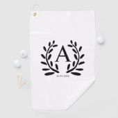 SERVIETTE DE GOLF MONOGRAM GROOMSMAN AJOUTER ANNÉE DATE NOM DONS (En situation)