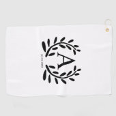 SERVIETTE DE GOLF MONOGRAM GROOMSMAN AJOUTER ANNÉE DATE NOM DONS (Horizontal)