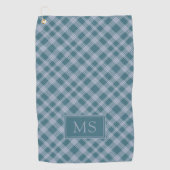 Serviette de golf Monogram Motif Cyan poli (Devant)
