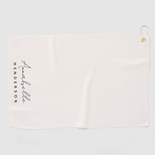 Serviette De Golf Monogram neutre | Minimalist stylish (Horizontal)