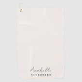 Serviette De Golf Monogram neutre | Minimalist stylish (Devant)