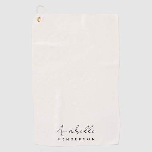 Serviette De Golf Monogram neutre | Minimalist stylish (Devant)