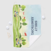 Serviette de golf Monogram personnalisée (En situation)