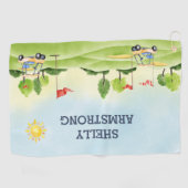 Serviette de golf Monogram personnalisée (Horizontal)