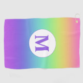 Serviette De Golf Monogram Rainbow (Horizontal)