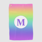 Serviette De Golf Monogram Rainbow (Devant)