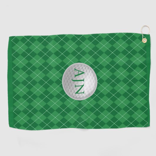 Serviette de golf monogrammé (Horizontal)
