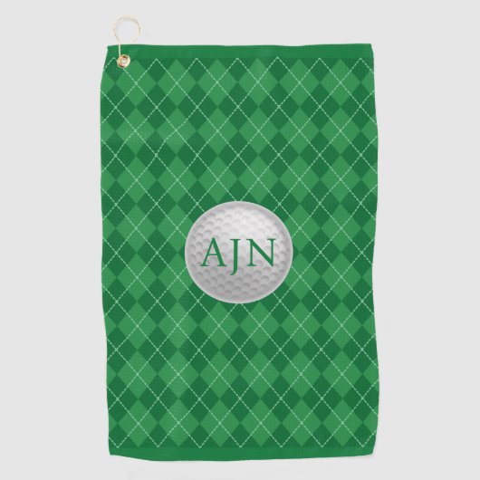 Serviette de golf monogrammé (Devant)