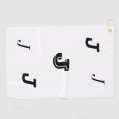 Serviette de golf monogrammé (Horizontal)