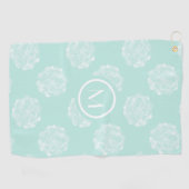 Serviette De Golf Monogramme | Bonheur des Plantes | Pastel Succulen (Horizontal)