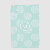 Serviette De Golf Monogramme | Bonheur des Plantes | Pastel Succulen (Devant)