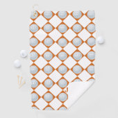 Serviette de golf Monogramme Burnt Orange Blanc Mo (En situation)