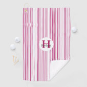 Serviette De Golf Monogramme Cerise Line Monogramme Golf Towel HAMbW (En situation)