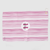 Serviette De Golf Monogramme Cerise Line Monogramme Golf Towel HAMbW (Horizontal)