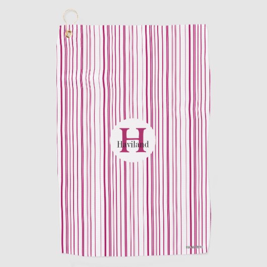 Serviette De Golf Monogramme Cerise Line Monogramme Golf Towel HAMbW (Devant)