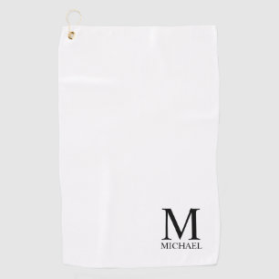 Serviette De Golf Monogramme classique personnalisé et nom serviett