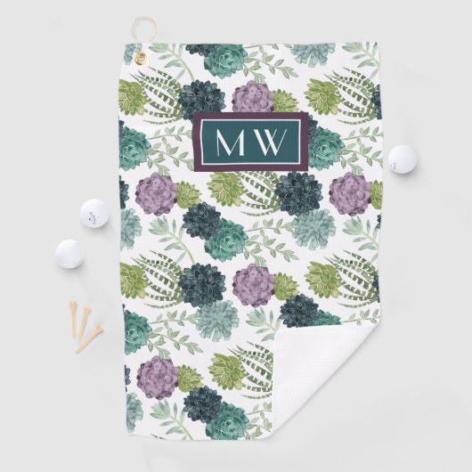 Serviette De Golf Monogramme | Collection Plante de bonheur Pa Succu (En situation)