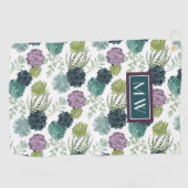 Serviette De Golf Monogramme | Collection Plante de bonheur Pa Succu (Horizontal)