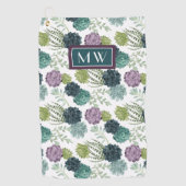Serviette De Golf Monogramme | Collection Plante de bonheur Pa Succu (Devant)