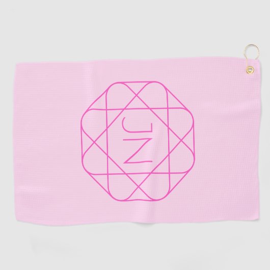Serviette De Golf Monogramme cool, Style de logo de hanche | Rose &  (Horizontal)