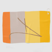 Serviette De Golf Monogramme couleur pastel moderne multiple Nom ini (Horizontal)