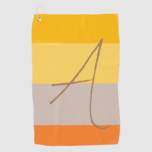Serviette De Golf Monogramme couleur pastel moderne multiple Nom ini