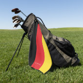 Serviette De Golf Monogramme.Couleurs du drapeau allemand. (Vert)