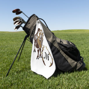 Serviette De Golf Monogramme de chameau de Bactriane