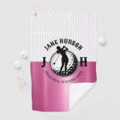 Serviette De Golf Monogramme de golf pour femmes (En situation)