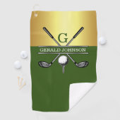 Serviette De Golf Monogramme de golf sur mesure (En situation)
