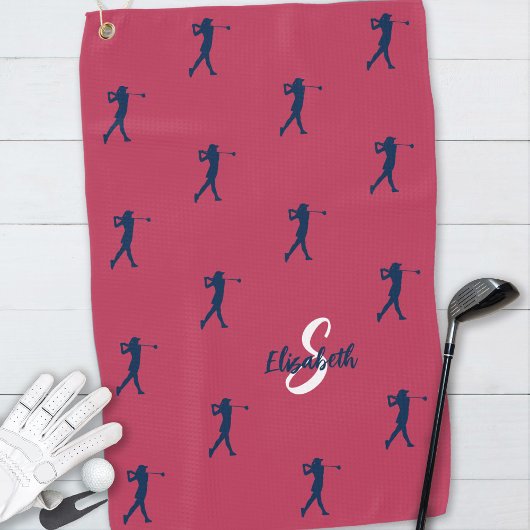 Serviette De Golf Monogramme de golfeur Initiales de nom Sports Mage