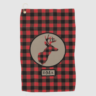 Serviette De Golf Monogramme de la tête de cerf de Buffalo