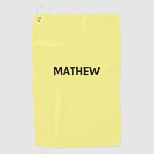 Serviette De Golf monogramme de lettre initiale simple ajoutez votre