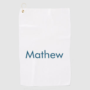 Serviette De Golf monogramme de lettre initiale simple ajoutez votre