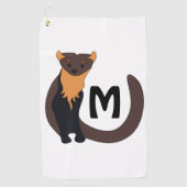 Serviette De Golf Monogramme de martre de pin d'Europe (Devant)