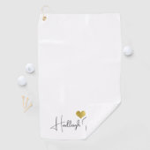 Serviette De Golf Monogramme de nom de script manuscrit moderne (En situation)