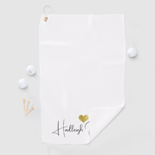 Serviette De Golf Monogramme de nom de script manuscrit moderne (En situation)
