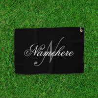 Monogramme de nom noir et blanc personnalisé uniqu