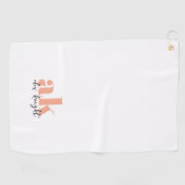 Serviette De Golf Monogramme de signature rétro (Horizontal)